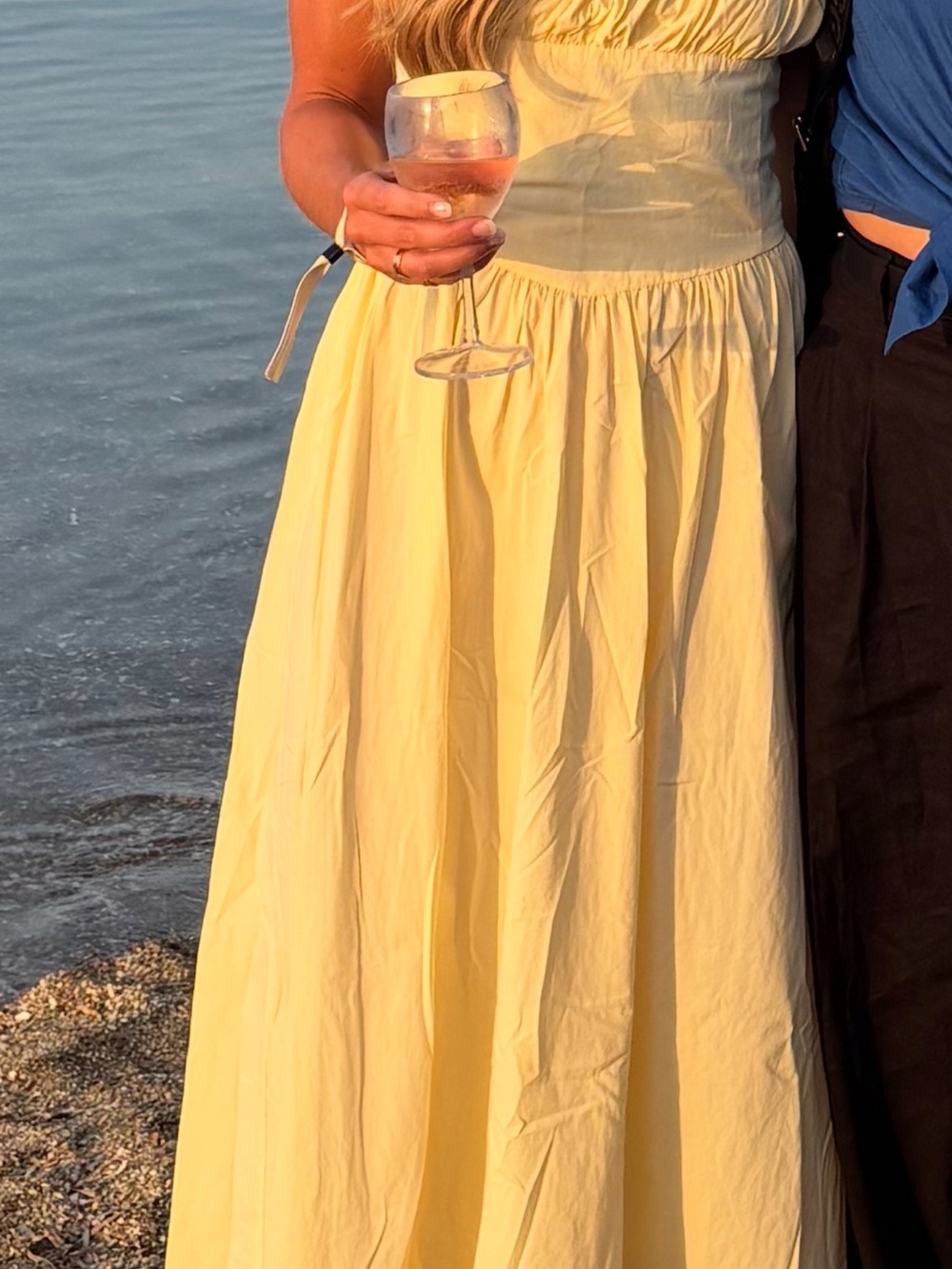 Anthropologie Pale Yellow Maxi Skirt